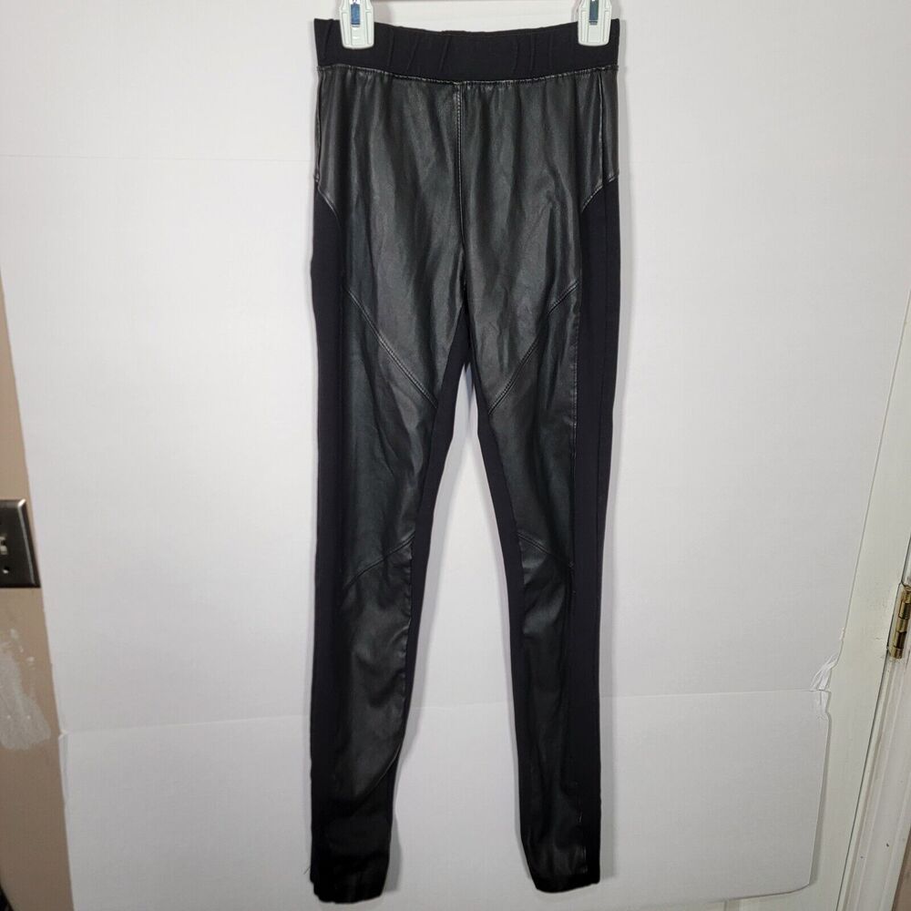 Cello Jeans Faux Leather Stretchy Leggings Women's Small Black Stylish Comfort